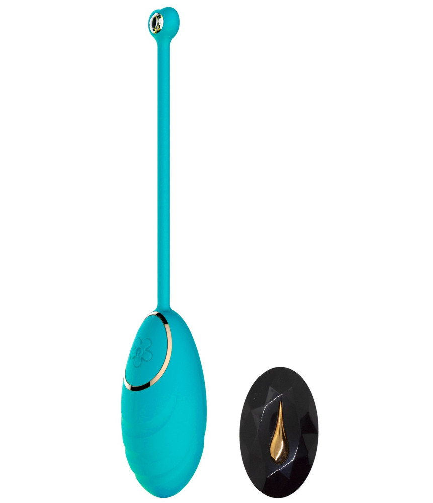 Œuf vibrant bleu avec télécommande USB - DAISYBLUE